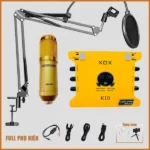 Bộ livestream XOX K10 Micro thu âm BM900 Woaichang